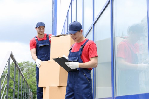 Team preparing a safe van loading process