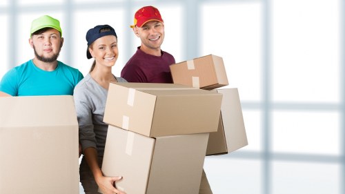 Student room contents prepared for transport within Haringey