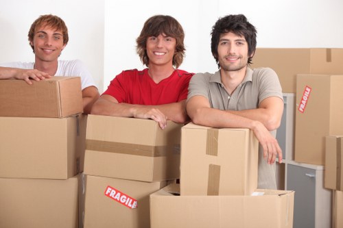 Packing and loading materials used for a professional business move