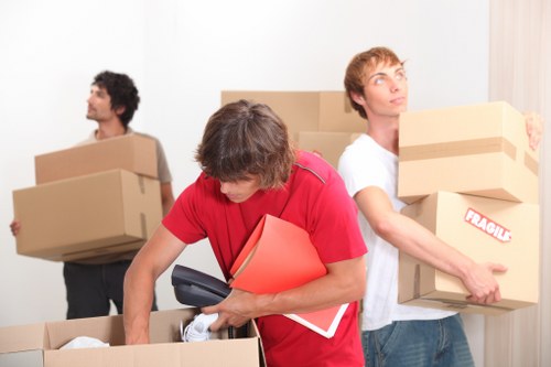 Loading furniture into a removals truck for a local Haringey move