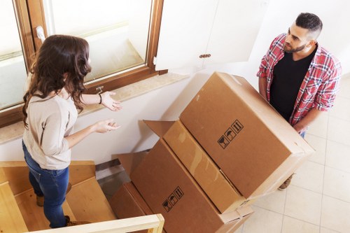 Careful loading of household items from a Haringey home