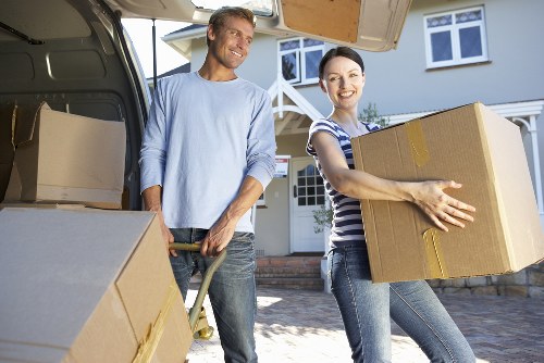Packed moving boxes ready for a local home move in Haringey