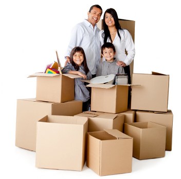 Careful loading of furniture and boxes for a student relocation
